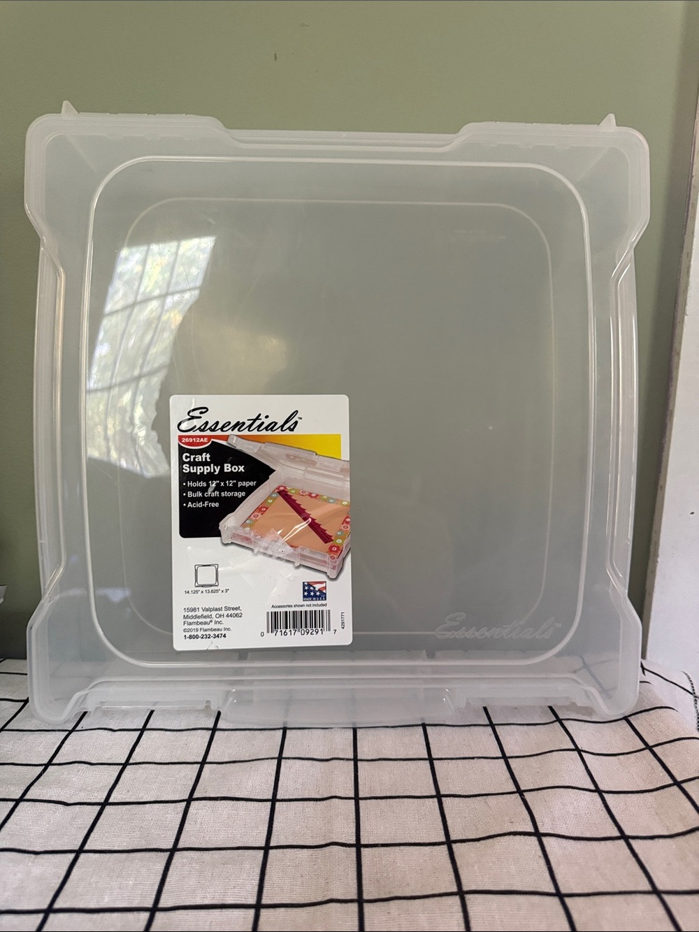 Essentials Clear Craft Supply Box - Translucent White